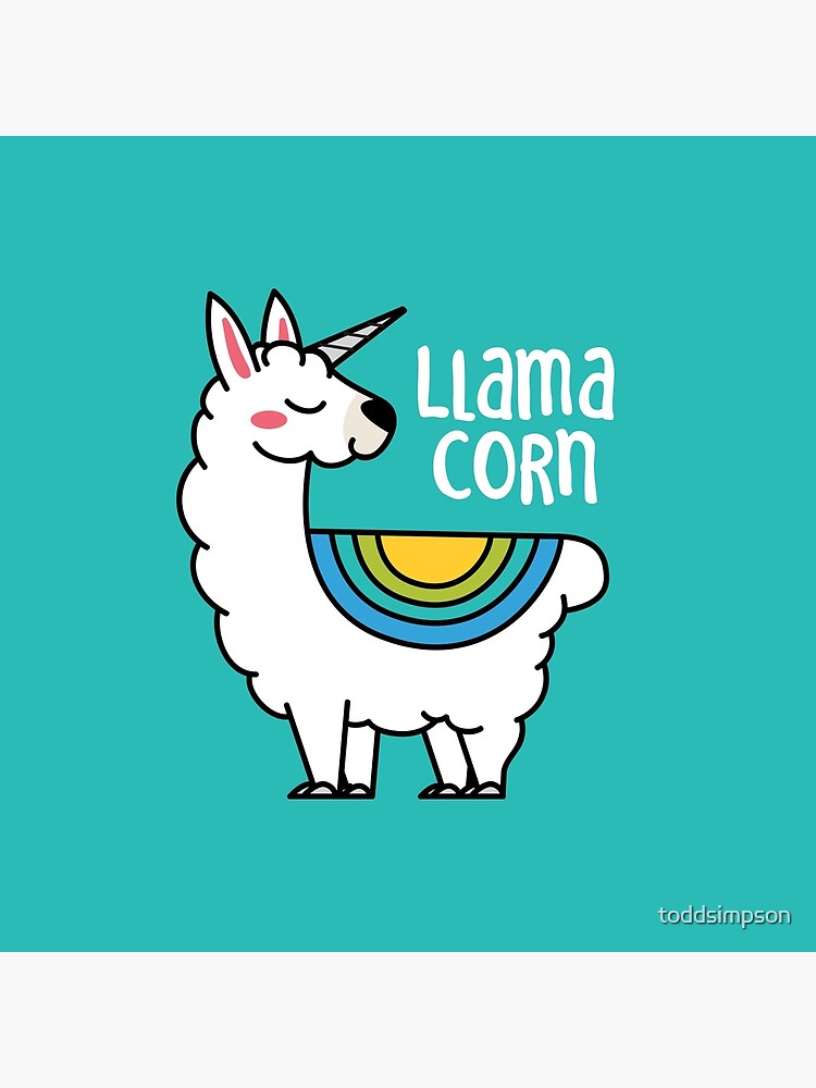 "Llamacorn Netter LamaAlpakaEinhornEntwurf" Dekokissen von