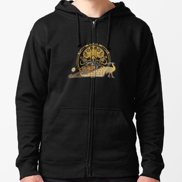Art Nouveau revisited Zipped Hoodie