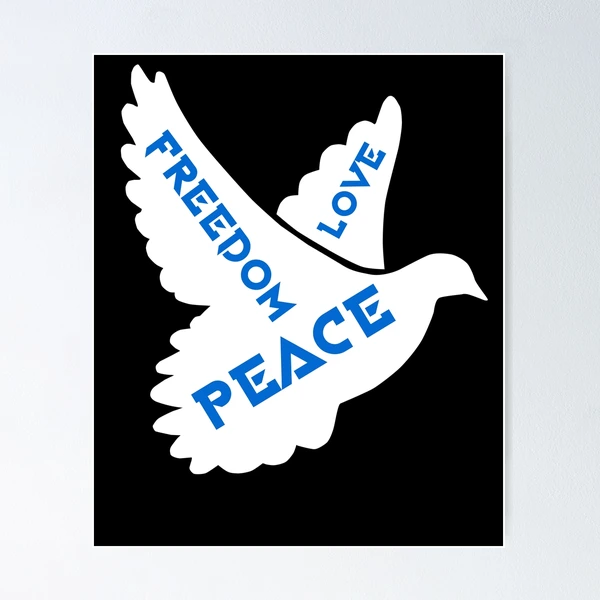 Peace, love, no war. Peace. Love. No war. | Poster