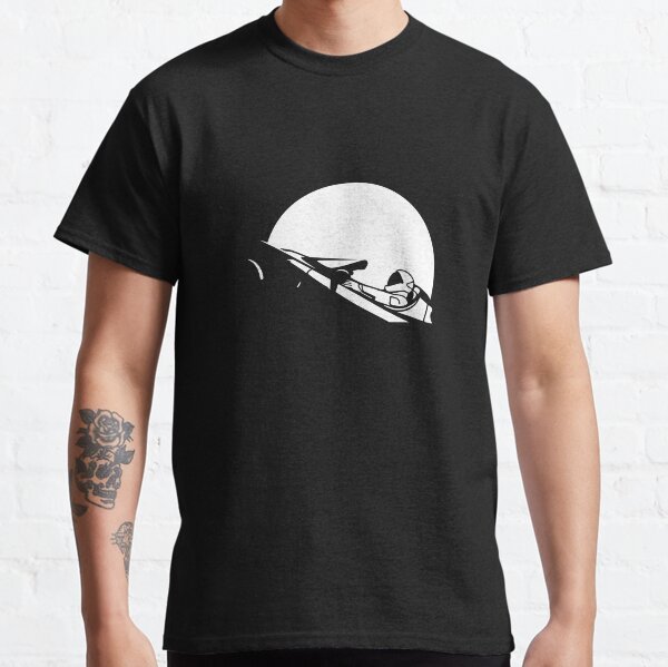 Starman In Space Tesla Roadster (Simplified) Classic T-Shirt