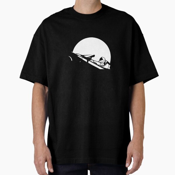 Starman In Space Tesla Roadster (Simplified) Oversized T-Shirt