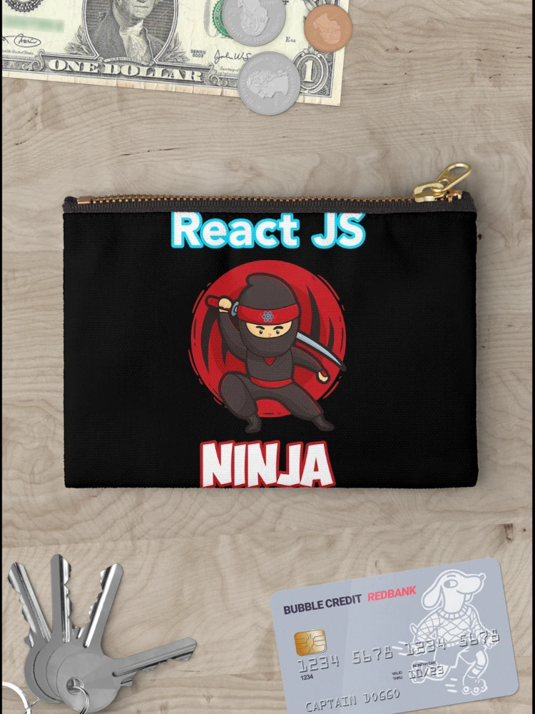 Thumbnail 3 of 4, Zipper Pouch, ReactJS React JS JavaScript Framework designed and sold by vladocar.