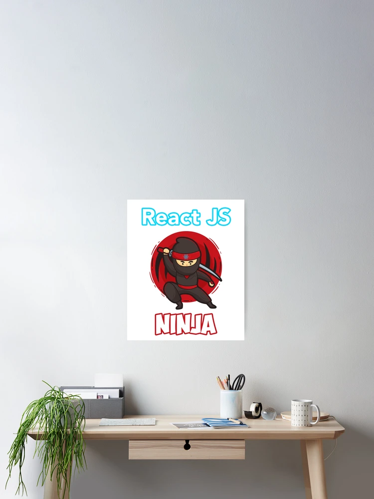 Aperçu 2 sur 3. Poster avec l'œuvre ReactJS React JS JavaScript Framework créée et vendue par vladocar.