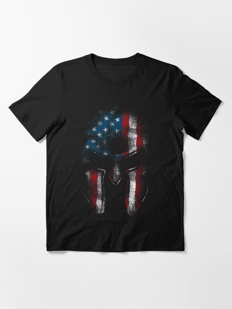 Alternate view of Spartan Warrior American Flag USA Merica Sparta Pride Essential T-Shirt