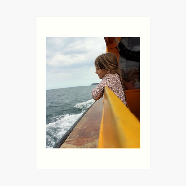 Contemplating the waves Art Print
