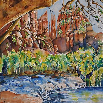 Artwork thumbnail, Cathedral Rock - Red Rock Crossing - Sedona Arizona by Joy Skinner