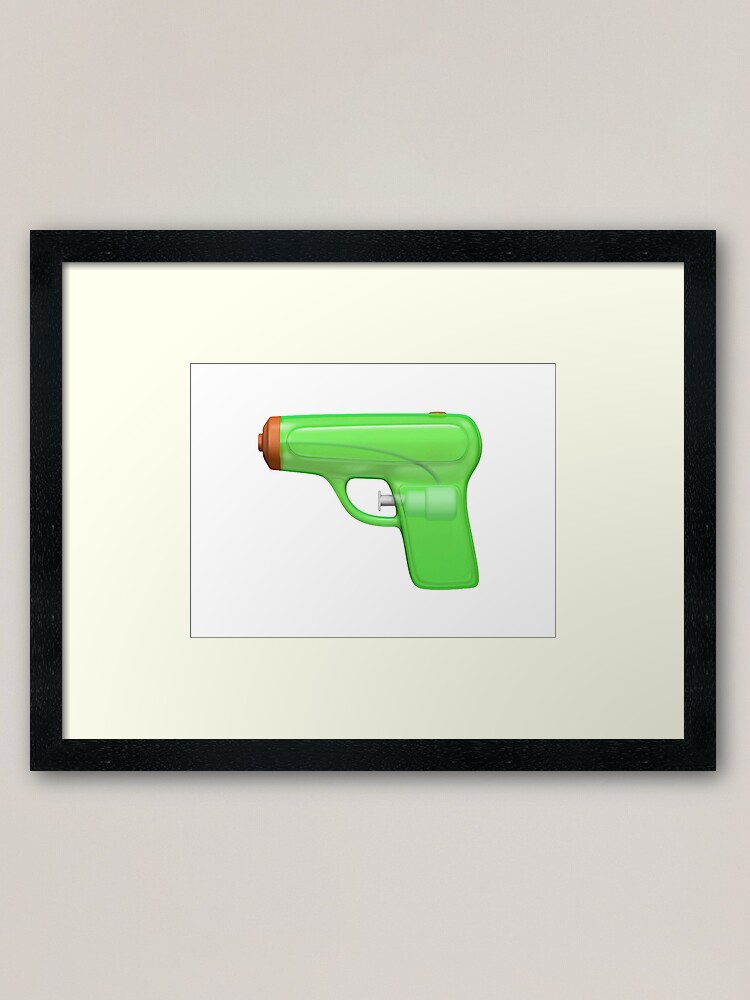 Impression encadr e for Sale avec l uvre Emoji pistolet eau