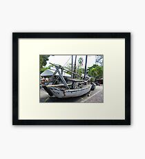 wooden boat Framed Print