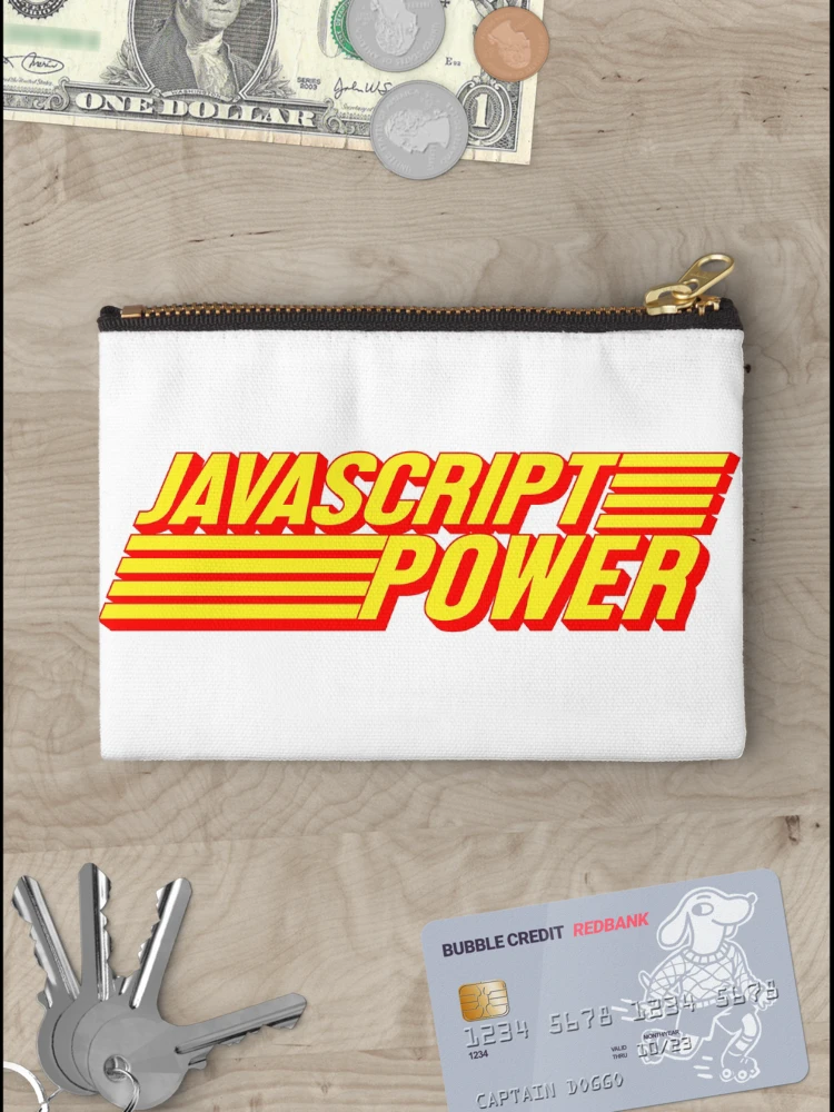 Thumbnail 3 of 4, Zipper Pouch, JavaScript Power designed and sold by Paper Oshi.