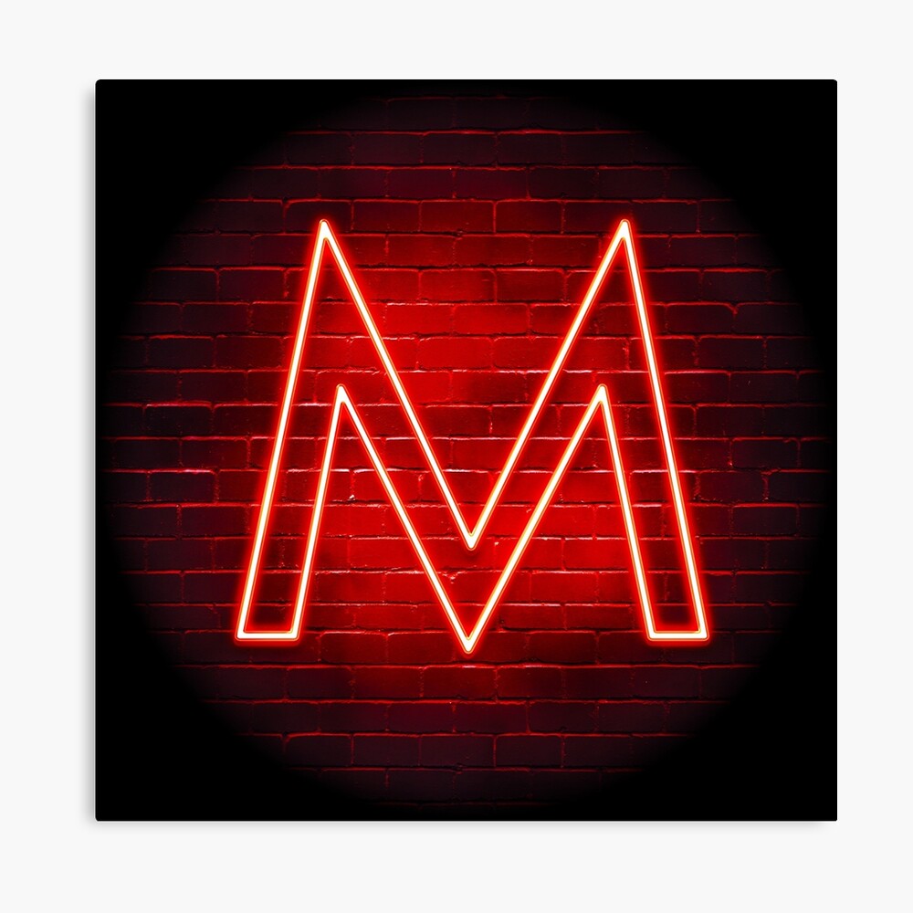 neon letter m