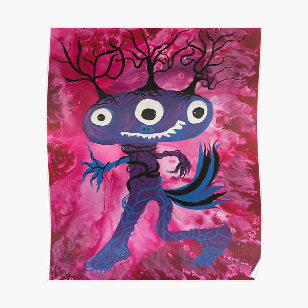 3 eyes Monster Dancing Tree by see foon Poster
