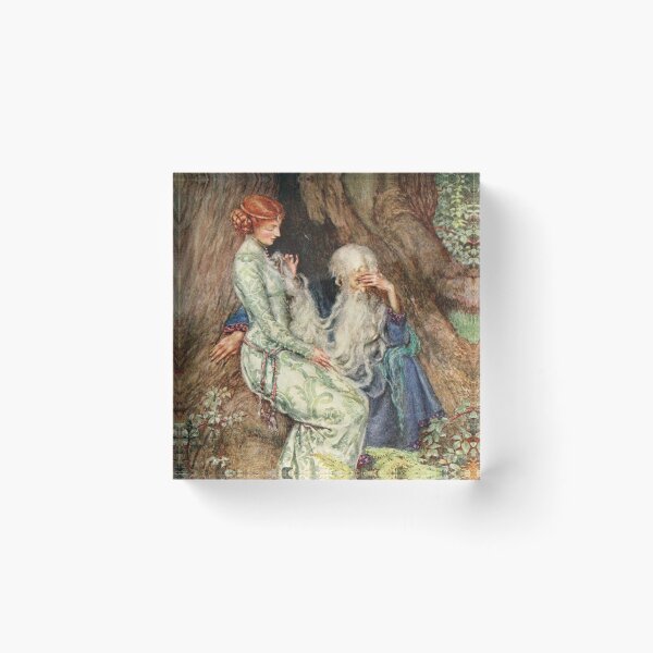 Item preview, Merlin and Vivien - Eleanor Fortescue Brickdale designed and sold by forgottenbeauty.