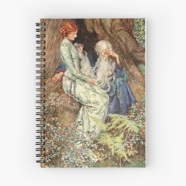 Item preview, Merlin and Vivien - Eleanor Fortescue Brickdale designed and sold by forgottenbeauty.