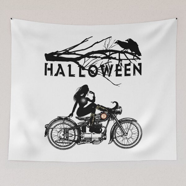 Item preview, witch riding motorcycle t-shirt designed and sold by imador1973.