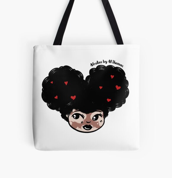 AfroBoo - Afro Puffs All Over Print Tote Bag