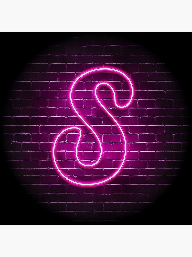 letter s neon light