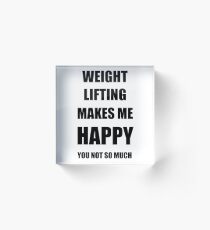Weight Lifting Lover Fan Funny Gift Idea Hobby Acrylic Block