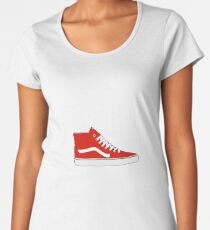 Red High Top Old Skool Vans Shoes Women's Premium T-Shirt