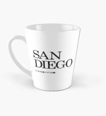 San Diego City Koordinaten Artwork Länge und Breite Tasse (konisch)