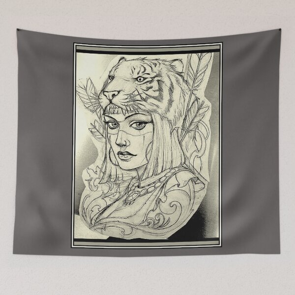Item preview, TIGER-LADY WARRIOR : Vintage Print designed and sold by posterbobs.
