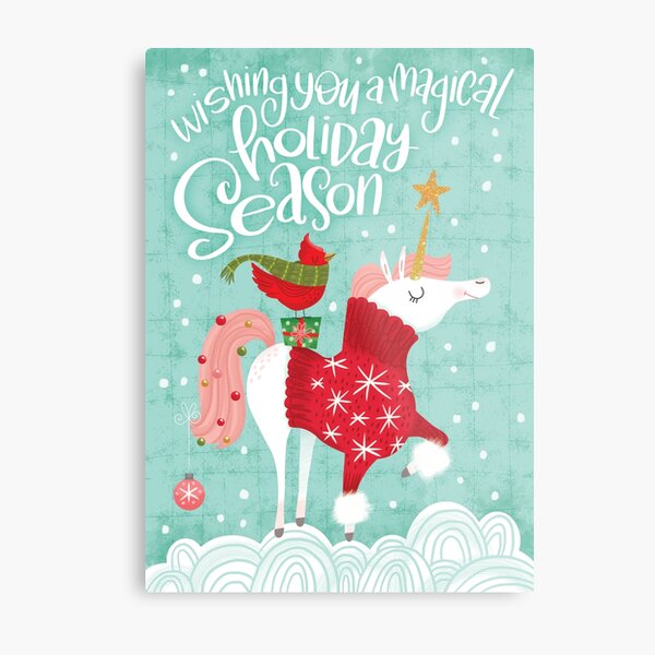 Wishing You a Magical Holiday Season Metal Print