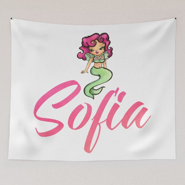 Item preview, Sofia Name with Vintage Mermaid designed and sold by ComicKitsch.