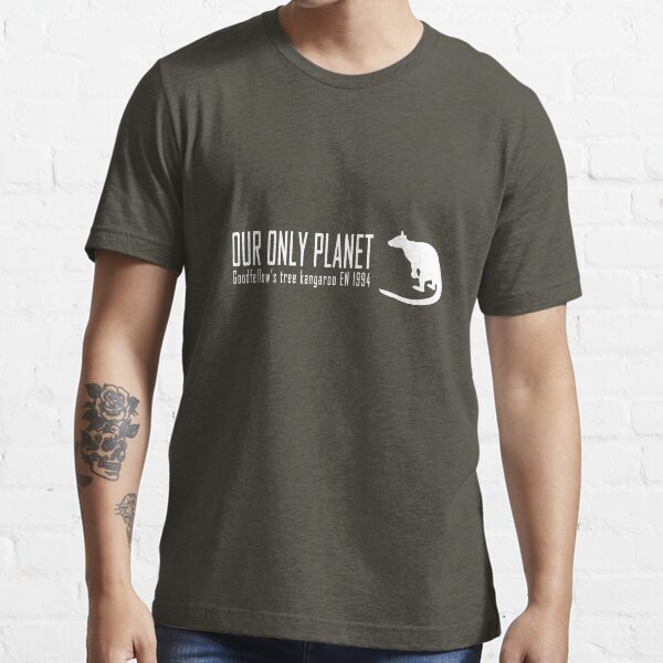 Endangered animals - Goodfellow's tree kangaroo Our only planet white print Essential T-Shirt