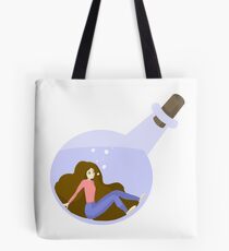 Girl in a Bottle Tote Bag
