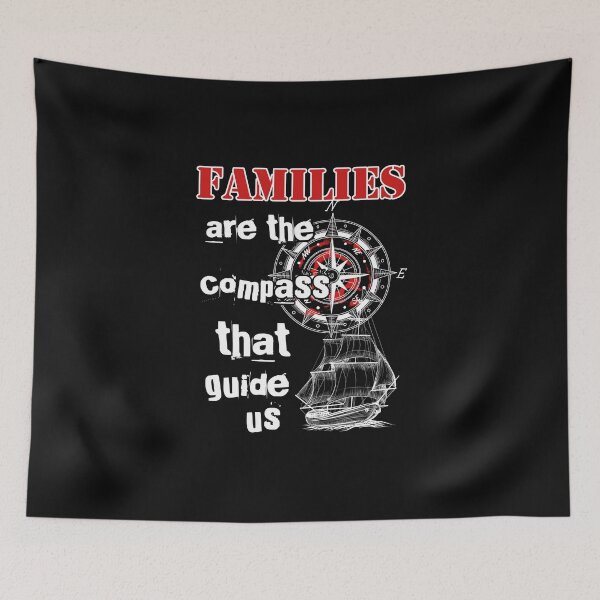 Item preview, Families are the compass that guide us designed and sold by labelschmiede.