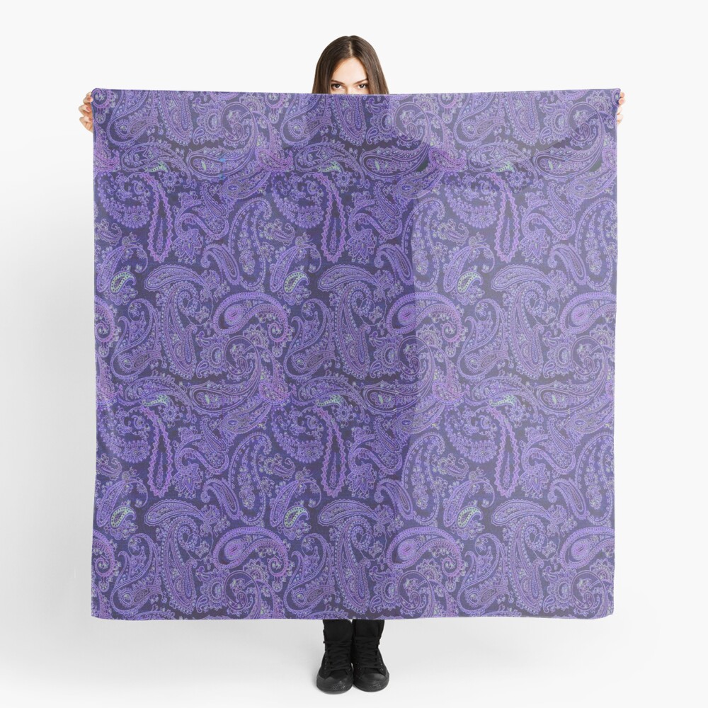 purple paisley Scarf