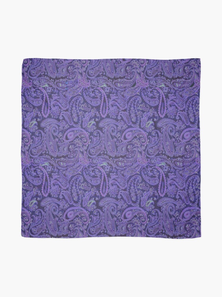 Alternate view of purple paisley Scarf