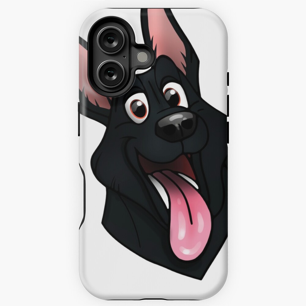 Society6 ケース Happy Dog by 13 Styx Black German Shepherd Happy puppy face
