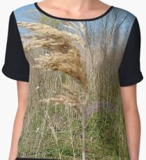 #Nature #field #grass #wheat #outdoors #agriculture #pasture #farm #summer #straw #crop #landscape #corn #vertical #colorimage #ruralscene #nopeople #cerealplant #nonurbanscene #day #phragmites Chiffon Top