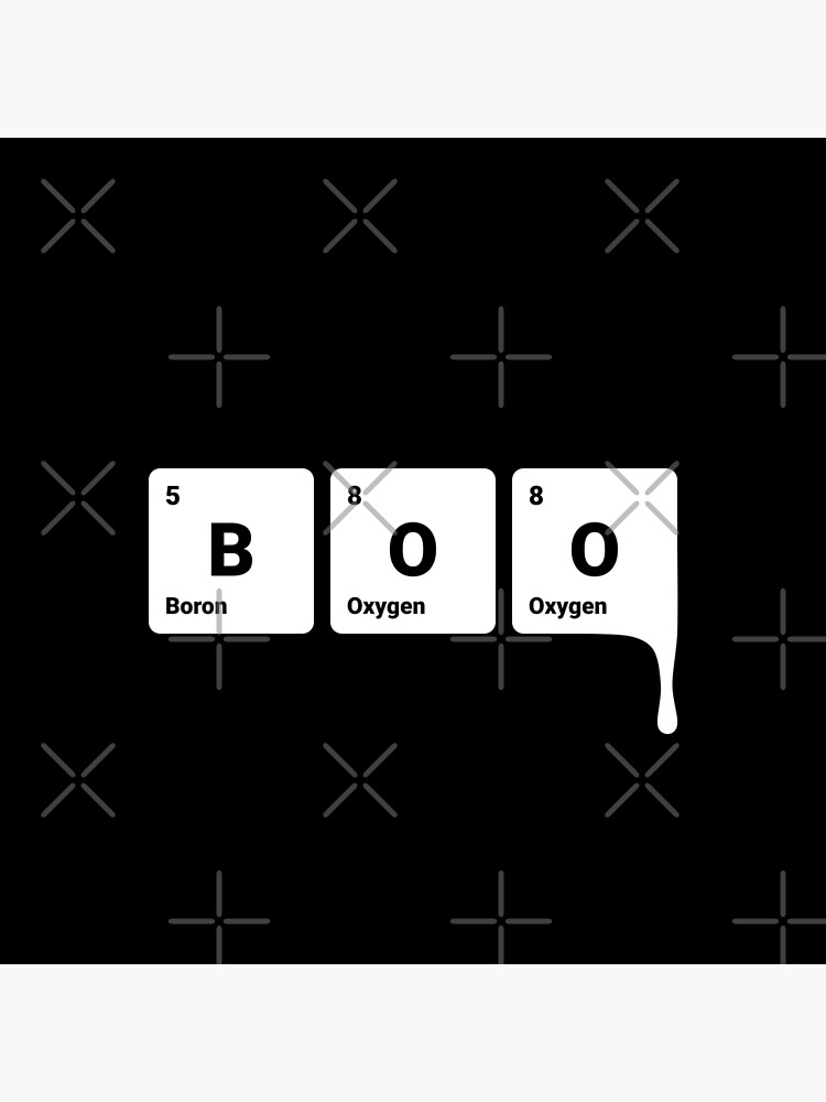 BOO! Scary Halloween Periodic Table Elements Boron Oxygen by science-gifts