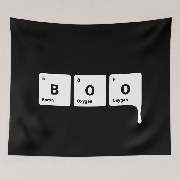 Item preview, BOO! Scary Halloween Periodic Table Elements Boron Oxygen designed and sold by science-gifts.
