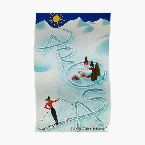 Vintages Arosa die Schweiz Reise-Plakat Poster