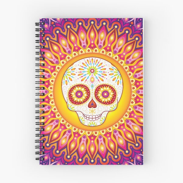 Item preview, Sugar Skull Sun Mandala - Day of the Dead Sugar Skull Art by Thaneeya designed and sold by Thaneeya McArdle.