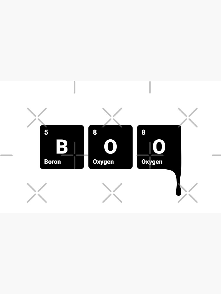 BOO! Scary Halloween Periodic Table Elements Boron Oxygen (Inverted) by science-gifts