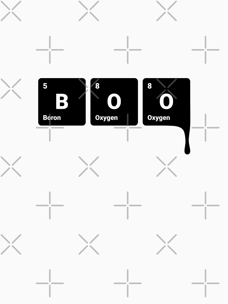 BOO! Scary Halloween Periodic Table Elements Boron Oxygen (Inverted) by science-gifts