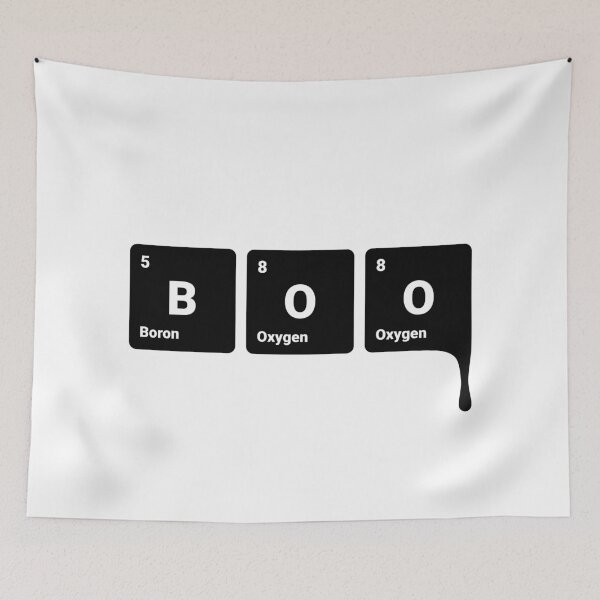 Item preview, BOO! Scary Halloween Periodic Table Elements Boron Oxygen (Inverted) designed and sold by science-gifts.