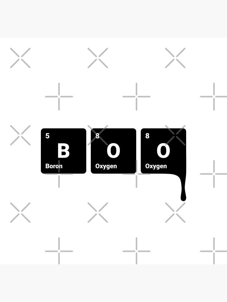 BOO! Scary Halloween Periodic Table Elements Boron Oxygen (Inverted) by science-gifts