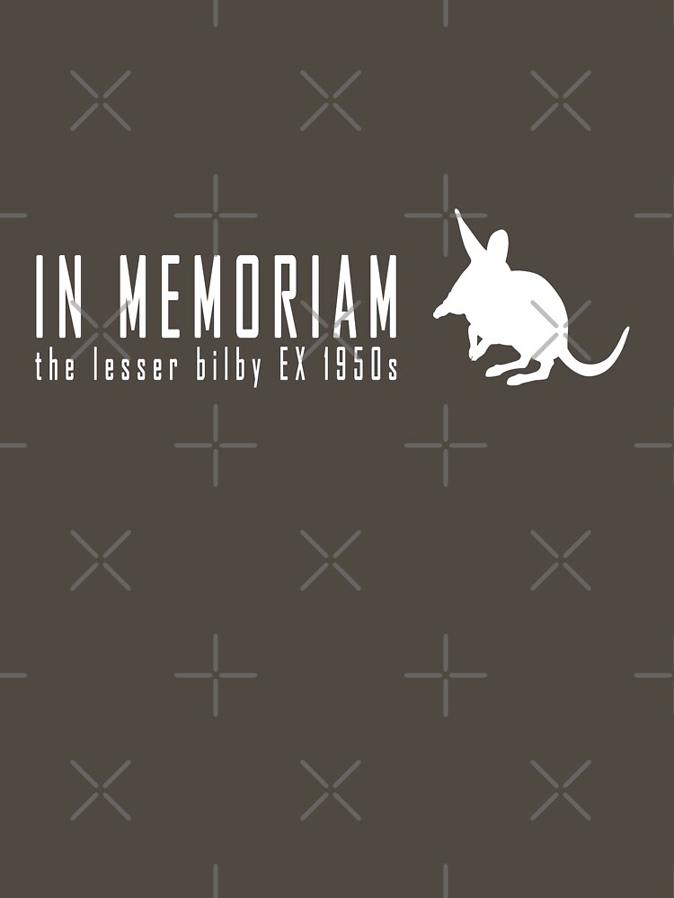 Thumbnail 7 of 7, Essential T-Shirt, Extinct animals - Lesser bilby In Memoriam white print designed and sold by 12images.