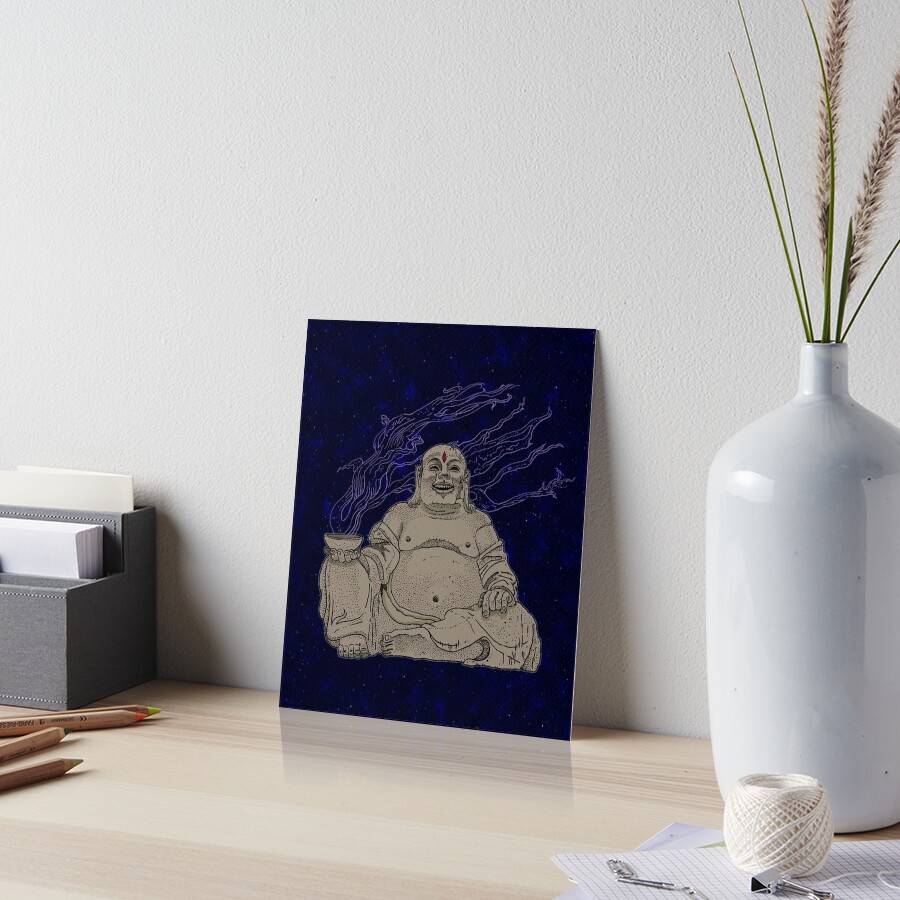 Alien Buddha Art Board Print