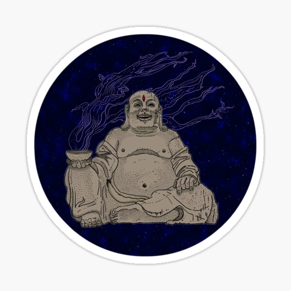 Alien Buddha Sticker