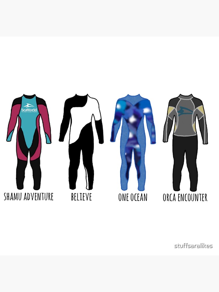 "Shamu Stadium WetsuitsWith Show Names" Poster by stuffsaralikes