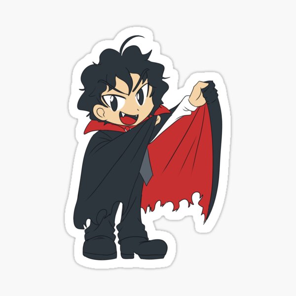 Vampire Chibi d'Halloween Sticker