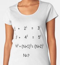#Math #algebra #arithmetics #equations #formulae #equation #formula #question #problem #solution #text #blackandwhite #scribble #illustration #sketch #vector #symbol #alphabet #monochrome #bright Women's Premium T-Shirt