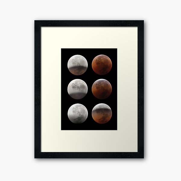 Super blood moon Framed Art Print