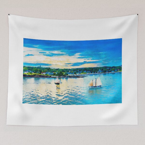 Item preview, Watercolor Sailboats at Sunset designed and sold by dbvirago.