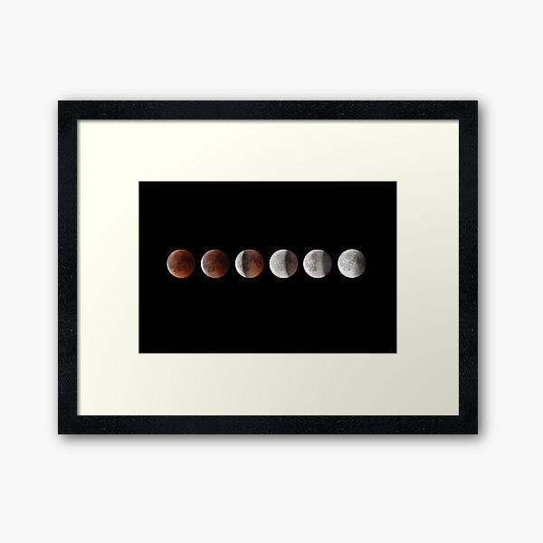 Super blood moon Framed Art Print